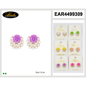 Pendientes de Cristal Ovalados Linda Fashion, Chapados en Oro Antiguo, Joyería de Fiesta para Mujer, Diseño de Perlas de Imitación - Product Image 4