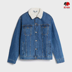 Chaqueta Vaquera Personalizada para Hombre Ryan Pro Gear, Cierre de Botones Cómodo, Logotipo Personalizado, Estilo Sólido, ODM OEM para Ropa Casual de Invierno - Product Image 6