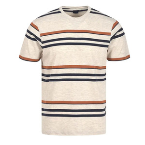 Camiseta de manga corta con cuello redondo de algodón 100% de calidad superior para hombres, antiarrugas, secado rápido, función ligera, logotipo personalizado, estampado sólido - Product Image 1