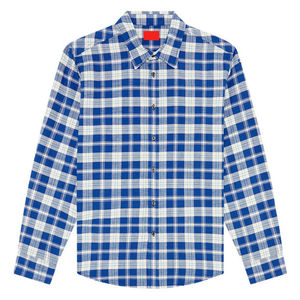 Camisas de Franela Personalizadas para Hombre, Estilo Casual, Holgadas, con Bolsillo con Logotipo, a Cuadros, Elegantes, de Manga Larga, Ligeras - Product Image 1