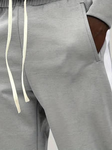 Chándal deportivo de invierno de 2 piezas para hombre, chaqueta con cremallera y cuello levantado, pantalones de salón hasta el tobillo, forro polar transpirable de secado rápido para gimnasio XL - Product Image 6