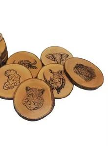 แผ่นรองแก้วไม้ธรรมชาติทรงสี่เหลี่ยม ArtisanVibe Classic คุณภาพส่งออกสำหรับกาแฟ ชา และบาร์ - Product Image 5