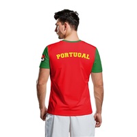 Camiseta de Fútbol de Alta Calidad, Anti-Sudor, de Secado Rápido, Cuello en V, Ecológica, 100% Poliéster, Impermeable, con Logotipo Personalizado en la Parte Delantera, Unisex, OEM