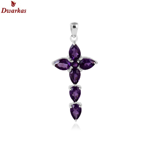 High Fashion Jewelry <b>Silver</b> Religious Jewelry Necklace Solid 925 Sterling <b>Silver</b> Citrine Gemstone <b>Cross</b> <b>Pendant</b> - Product Image 3