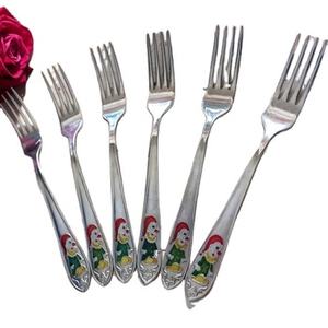 Juego de tenedores de vajilla en acero inoxidable clásico con diseño esmaltado con espejo perfecto para bodas elegantes y uso de comedor formal - Product Image 1