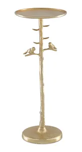 Présentoir à gâteaux et à desserts de forme ronde en métal plaqué or de qualité exclusive Présentoir à desserts en métal de grande taille au design tendance - Product Image 4