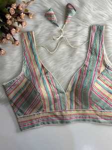 เสื้อเบลาส์ผ้าแจ็คการ์ดแบบหนาหรูหราพร้อมตะขอทำมือบุนวมเปิดด้านหลังของอินเดียชุดปาร์ตี้ชาวเอเชียใต้ - Product Image 2