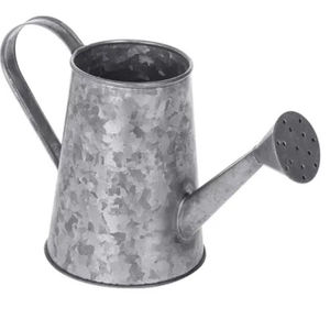 Arrosoir de plantes en métal Arrosoir galvanisé argenté avec poignées en cuivre par Indian Metal World - Product Image 5