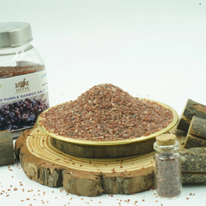 Sal de bambú orgánica rica 80 + minerales traza sal curativa Ayurvédica a granel sólido crudo procesado bolsa caja botella directa India proveedor - Product Image 1
