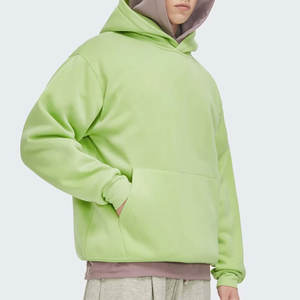 Sweat-shirt à capuche surdimensionné pour homme, coupe ample, lourd, streetwear, logo personnalisé, sans cordon de serrage, sweat-shirt à capuche OEM ODM - Product Image 6