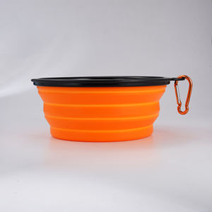 Yeni özel açık silikon katlanabilir hayvan mama kabı 2-in-1 katlanabilir kedi maması su kasesi besleme katlanır köpek su kasesi - Product Image 4