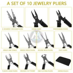 Professional <b>Set</b> of 10 <b>Pliers</b> for Jewellery Making Tools & Equipment - Product Image 6