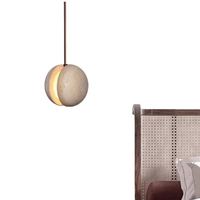 Nouvelle arrivée, luminaire suspendu en pierre de travertin de haute qualité, hauteur réglable, LED à intensité variable, lustre boule suspendu, cuisine moyenne