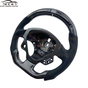 Ever-Carbon Racing ECR Design personnalisé Volant en fibre de carbone en cuir suédé pour volant <span class=keywords><strong>Ferrari</strong></span> - Product Image 3