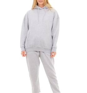 Servicio OEM personalizado su propio diseño 100% algodón manga larga Oversize Comfort Lounge Wear Athleisure Sudadera con capucha Color gris Casual - Product Image 3