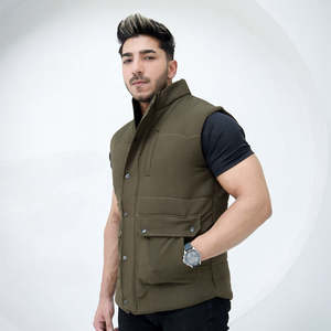 Ventes chaudes, vestes matelassées imperméables pour hommes de qualité supérieure, tricotées, à capuche, respirantes, en coton, couleurs personnalisées, logo - Product Image 6