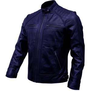 Men's Synthetic Leather Long Biker <b>Jacket</b>-<b>Waterproof</b> Breathable Anti-Uv Plaid <b>Thin</b> Stand Collar Winter | OEM/ODM Custom Logo - Product Image 5