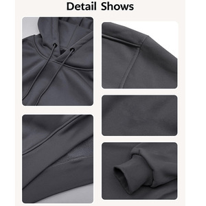 Sudadera con Bolsillo Canguro para Hombre, Ropa Urbana Básica, Mezcla de Algodón, Gruesa, 100% Algodón, Sudadera de Alta Calidad para Hombre - Product Image 5