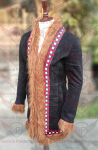 Abrigo de cuero genuino de alta calidad ABRIGO AFGHAN Bronce Penny Lane cuero de gamuza y abrigo de piel de cordero mongol Vintage 70 Penny Lane - Product Image 3