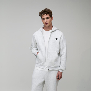 Sudadera con Capucha y Cierre de Cremallera Unisex de Alta Calidad OEM, 360g, Color Sólido, Personalizada con Impresión, para Otoño - Product Image 4