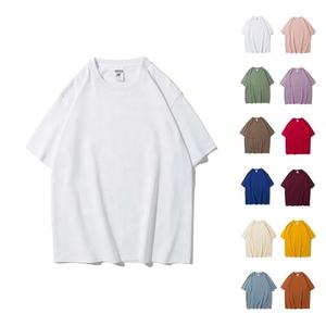 Haute qualité hommes goutte épaule t-shirts surdimensionné blanc blancs t-shirts DTG impression Premium 100% coton T-shirt pour hommes - Product Image 1