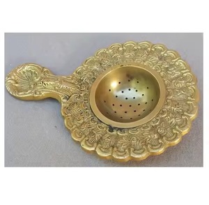 Coladores de té de latón Diseño único Colador de té de mango largo Hojas sueltas Té Especias y condimentos - Product Image 6