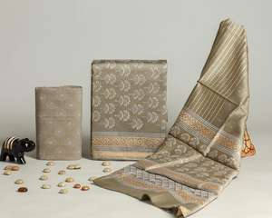 Tela de Algodón Premium con Estampado Floral Pastel para Vestidos, Material sin Coser para Trajes Étnicos de Verano, Venta al por Mayor, Conjunto Salwar para Niñas Indias - Product Image 4