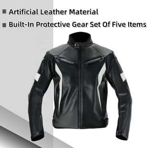 Custom Brand Winter Windproof Waterproof Reversible Eco-Friendly Leather <b>Motocross</b> Riding Jacket for Men OEM Service - Product Image 5