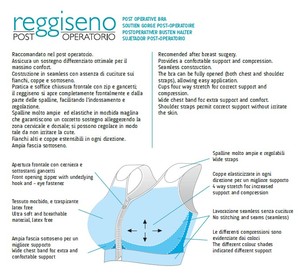Sujetador Postoperatorio Transpirable ORIONE con Botones y Tela Jersey, Modelo 9696 - Product Image 3