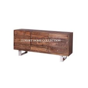 Muebles de gran tamaño con recubrimiento en polvo negro de madera y hierro Diseño maravilloso Hecho a mano Nuevos y elegantes accesorios de muebles de lujo - Product Image 5