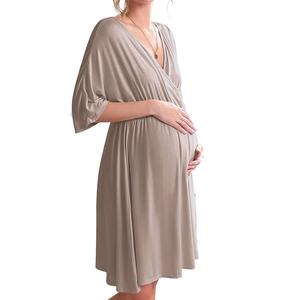 Vestidos de Maternidad Transpirables al por Mayor para Mujeres Embarazadas, Vestido de Lactancia para Mamás, Ropa de Maternidad Elástica para Mujeres - Product Image 4