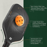 Paleta de Pickleball de Fibra de Carbono T700 en Oferta, Fabricada por OEM, Núcleo de Panal de PP Profesional, Ligera, de Grado Torneo, con Logotipo Personalizado