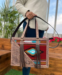 Nouvelle couverture de selle en cuir usiné à la main sac fourre-tout de grande taille pour femmes de haute qualité en cuir véritable dissimulé transporter des sacs à bandoulière - Product Image 3