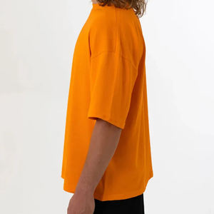 Camisetas de algodón para hombre, camisetas lisas de manga corta de gran tamaño para mujer, algodón orgánico, Vintage, secado rápido, moda de lujo, logotipo personalizado - Product Image 4