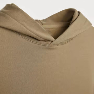 เสื้อฮู้ดผ้าฝ้ายโอเวอร์ไซส์สำหรับผู้ชายผ้า100% หนาพิมพ์โลโก้ได้ตามต้องการสำหรับฤดูหนาว - Product Image 2