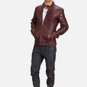 Chaqueta de cuero de hombre de alta calidad con logotipo personalizado nuevo estilo cremallera moda invierno exterior con diseño personalizado - Product Image 2