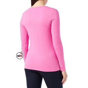 Vente en gros de chemise à col rond 100% coton de haute qualité personnalisée chemises unies à manches longues en tricot pour femmes - Product Image 5