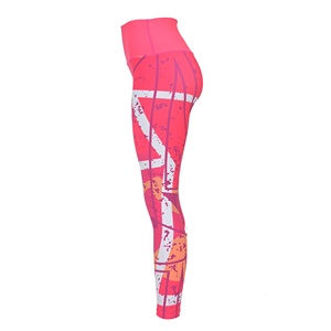 Leggings de yoga Blaze Fight Wear en gros, taille haute, unis, sans couture, longueur totale, respirants, légers, antistatiques, taille élastique - Product Image 3