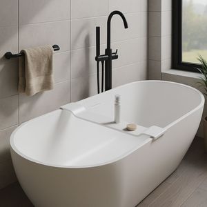 XXL Art Stone opaco bianco mensole del bagno sopra la mensola da bagno confezione da 1 - Product Image 4