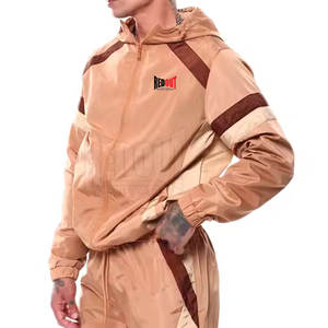 Low MOQ Custom Logo Waterproof Windbreaker <b>Hoodie</b> Set Pakistan Manufacturer Customized Windbreaker <b>Hoodie</b> set - Product Image 5