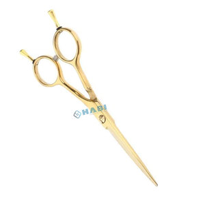 Ciseaux de coupe de cheveux en acier inoxydable de barbier professionnel demi or rasoir droit équipement de cheveux de beauté en gros - Product Image 6