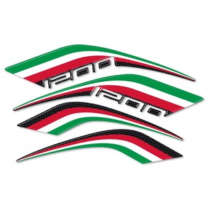 Kit di adesivi 3D tricolore per protezione coda per DUCATI MULTISTRADA 1200 Italia 2010-2014 MOTO - Product Image 1