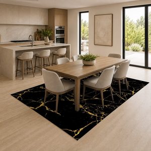 <b>RUGS</b> DEPOT LXDP-0230 Wholesale Black Charcoal Modern Abstract Digital Printed Machine Washable Chenille Area <b>Rug</b> <b>Non</b> <b>Slip</b> - Product Image 4