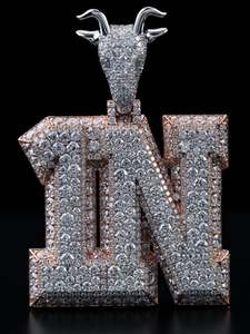 Colgante de Plata de Ley 925 con Incrustaciones de Moissanita, Corte Personalizado, Estilo Hip Hop, para Hombre - Product Image 1