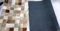 Alfombra Moderna de Lujo para Hotel, Bordada a Mano, de Pelo Corto, de Cuero Genuino de Alta Calidad, Antideslizante, Apta para Mascotas