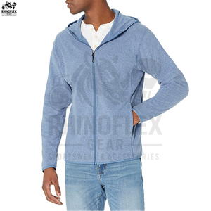 Nouvel arrivage de sweat à capuche d'entraînement zippé à fermeture éclair unisexe basics coton mélangé hiver vente en gros de sweats à capuche d'entraînement à fermeture éclair de fitness à vendre - Product Image 6