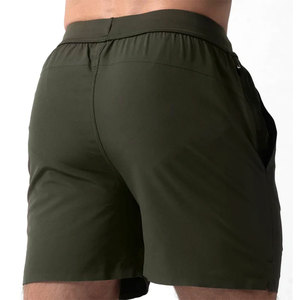 Pantalones Cortos Deportivos para Hombre, Elásticos, Casuales, para Fitness, Estilo Urbano, Sólidos, Transpirables, de Poliéster/Algodón, con Cordón Ajustable - Product Image 3