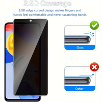 Pelindung Layar Anti-Spy untuk Ponsel Xiaomi - 280 °   Pelindung Layar Android Samping, Tampilan Tengah HD Jernih, Tersedia OEM/ODM