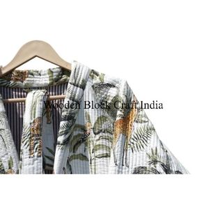 Chaqueta de Moda para Mujer, Acolchada con Estampado Floral, Ecológica, de Algodón Suave, de Secado Rápido, para Fiestas Formales, con Relleno de Algodón, con Cinturón, para Invierno y Otoño - Product Image 3