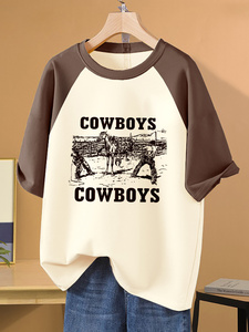 Camiseta de Cuello Redondo Extra Grande para Mujer, 100% Algodón, Diseño Básico Moderno, Impresión de Logotipo Personalizado, Corte Holgado para Verano, Venta al Por Mayor - Product Image 2